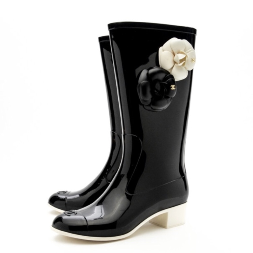 SOLD Authentic CHANEL Rain Boots - Picture 1 of 8